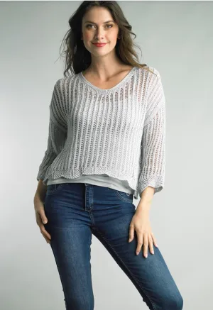 Crochet Scalloped Sweater Top