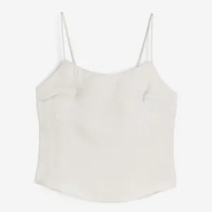 H&M Tie-detail Camisole top, light gray