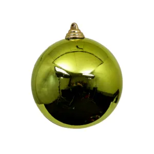 Lime Green Shiny Ball Ornament, 4"