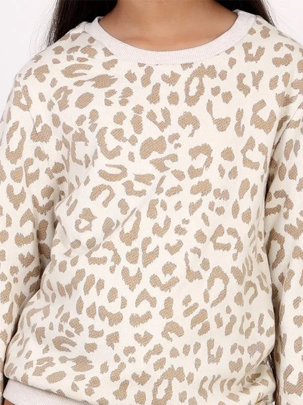 One Friday Grey Animal Print Sweatshirt