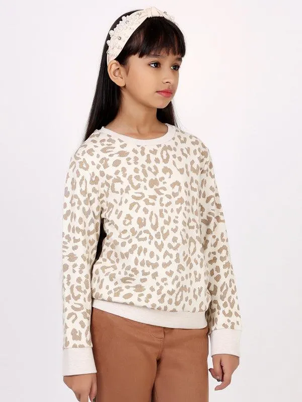 One Friday Grey Animal Print Sweatshirt