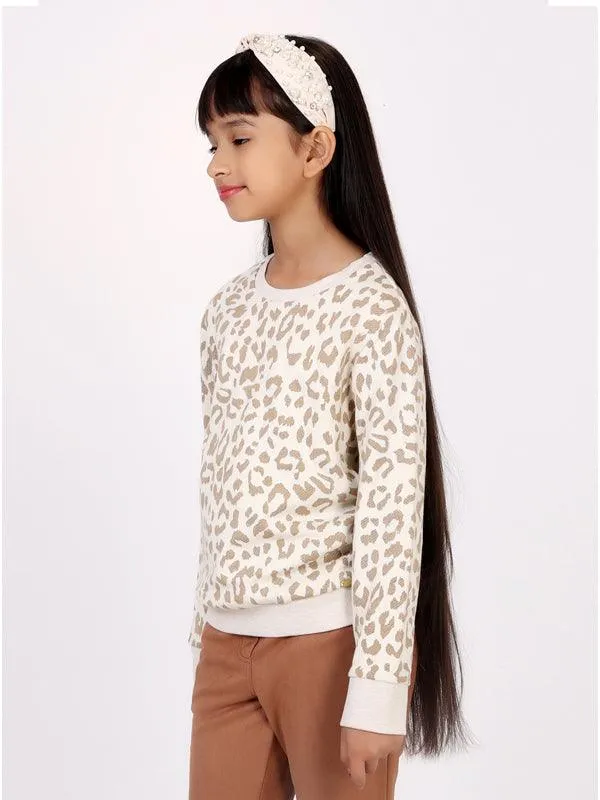 One Friday Grey Animal Print Sweatshirt